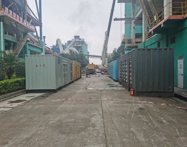 1000KW發電機組施工現場